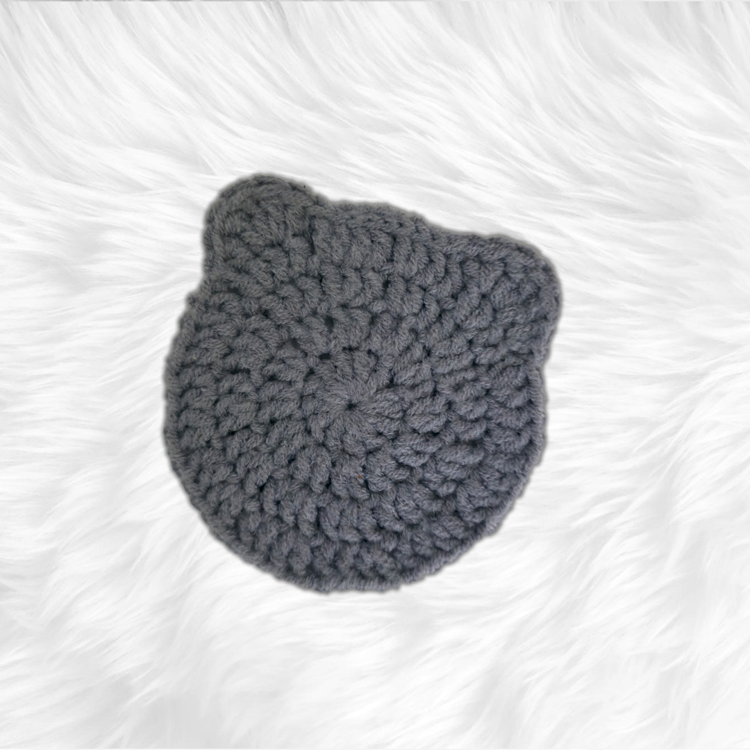 Bear Coasters Crochet Gray