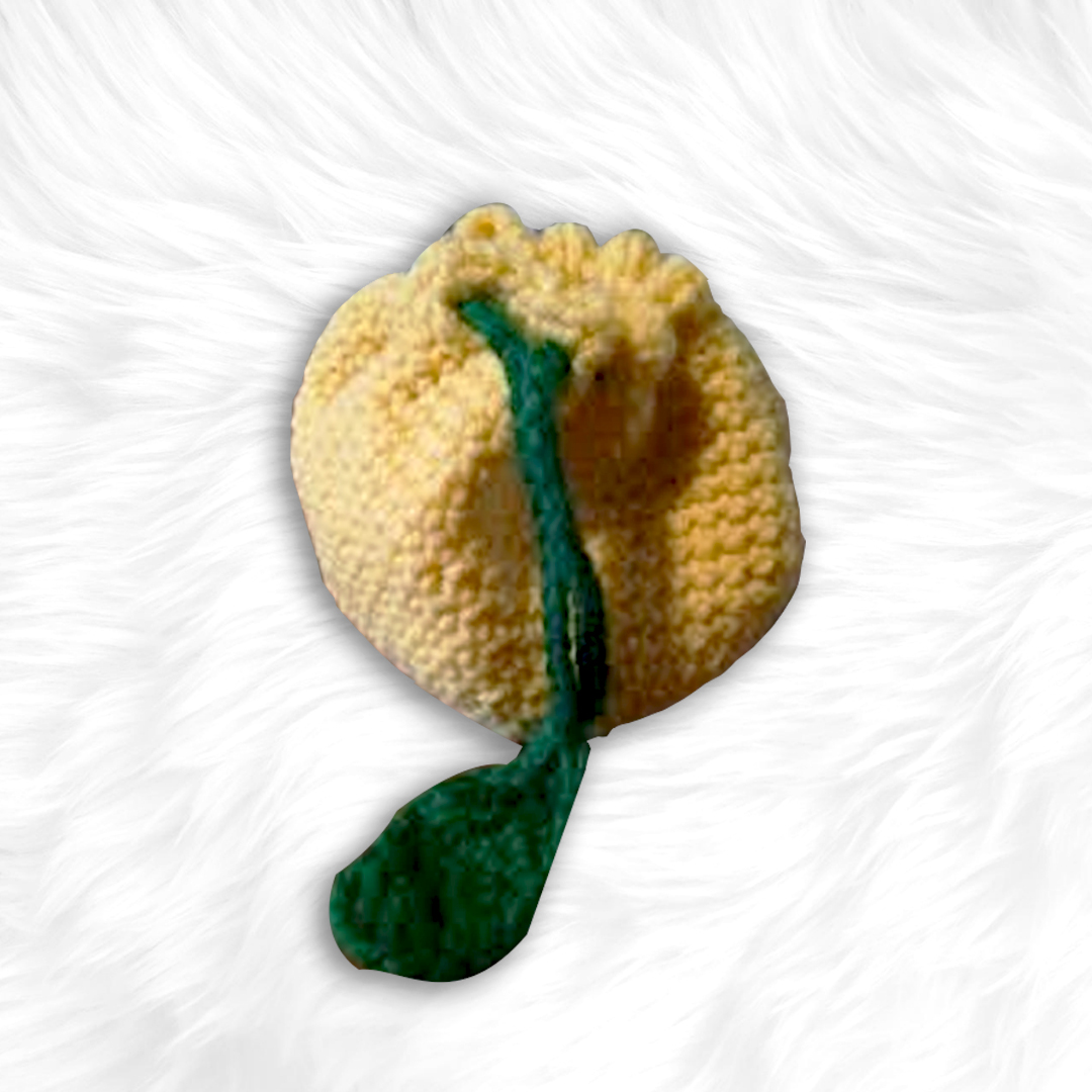 Handmade Yellow Crochet Pouch