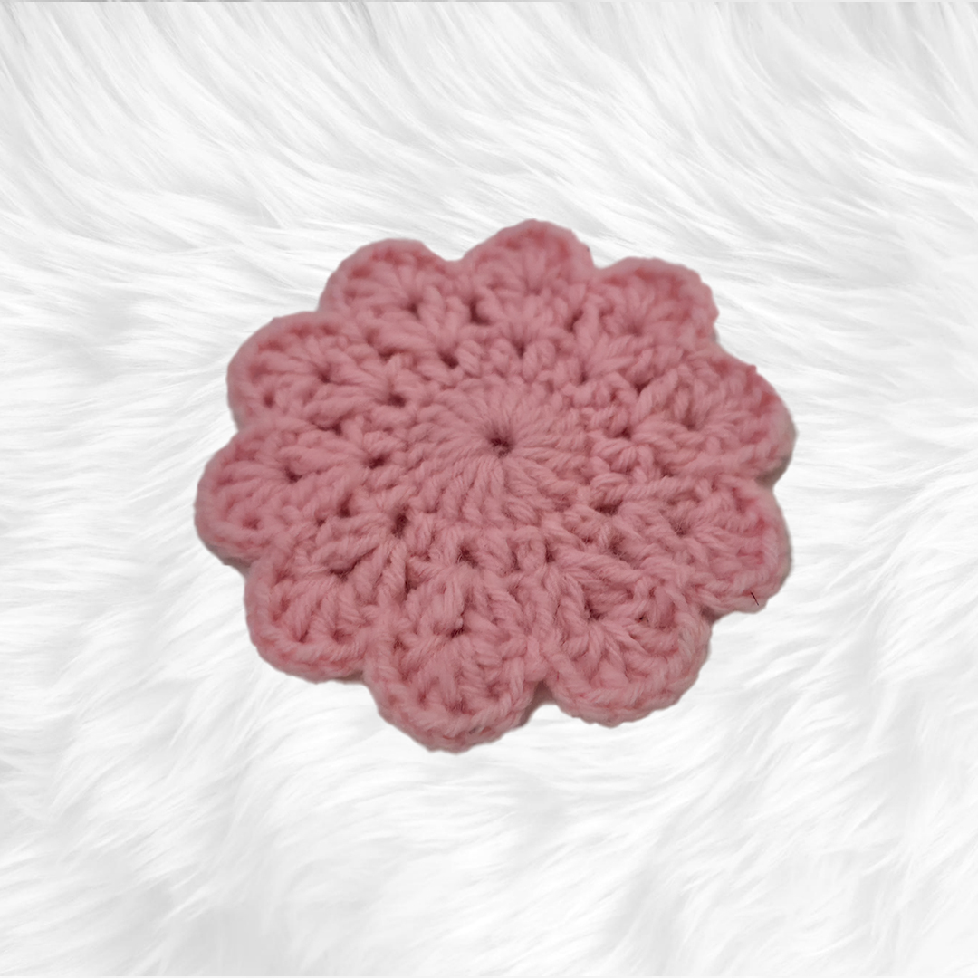 Crochet Pink Coaster - Image 3