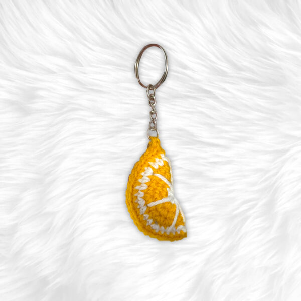 Crochet Lemon Keychain