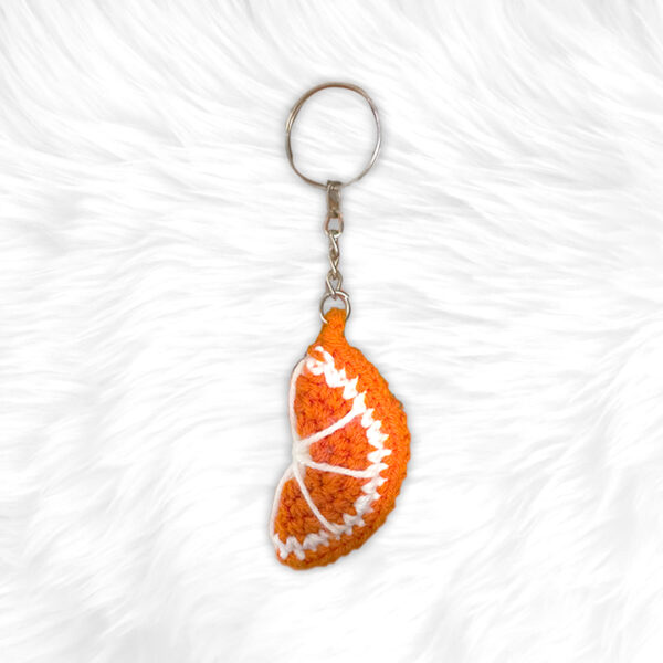 Crochet Orange Keychain