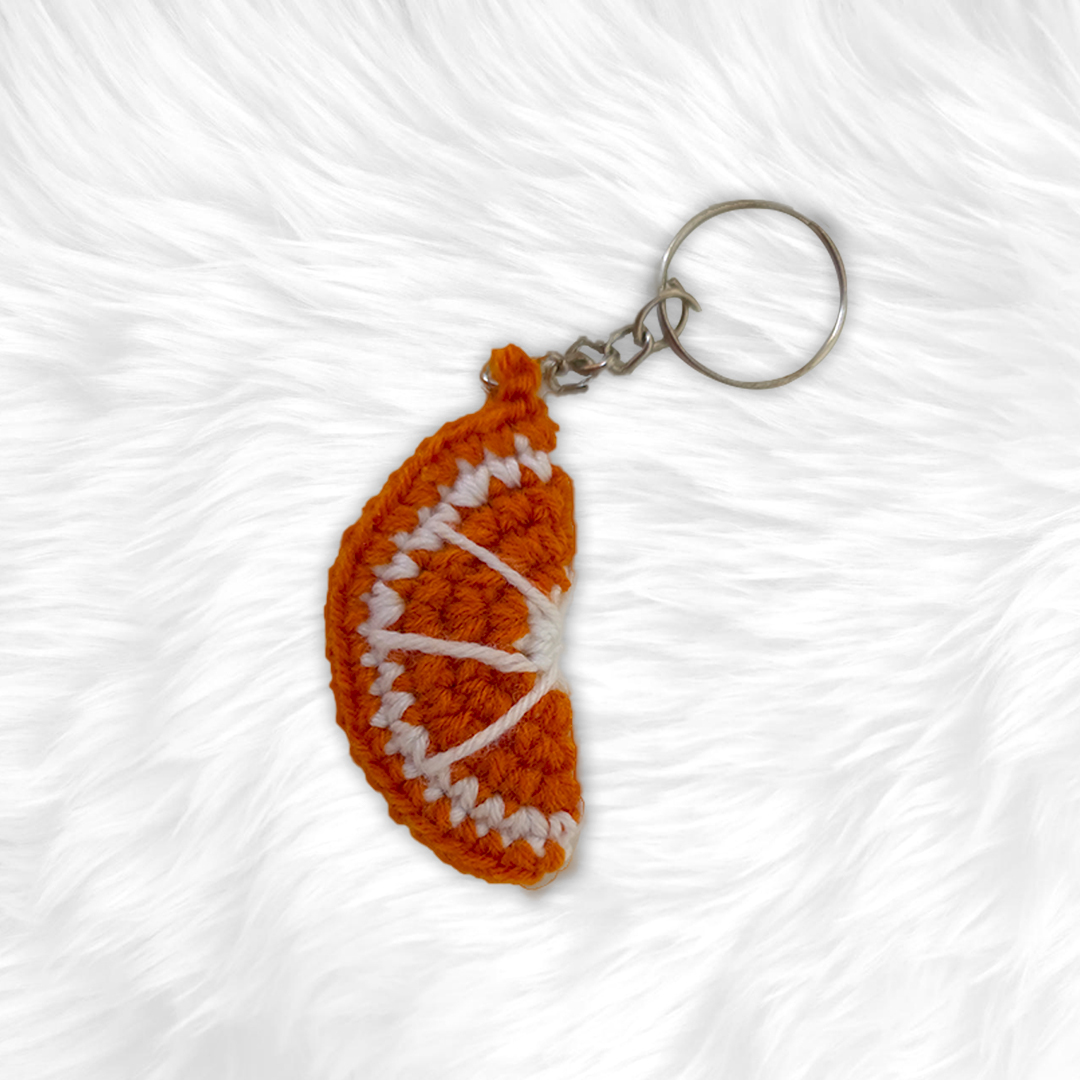 Crochet Orange Keychain