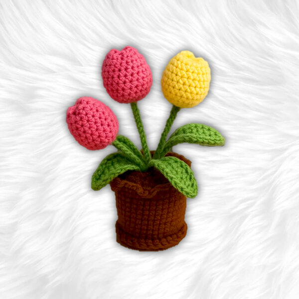 Crochet Tulip Crochet Flower Pot
