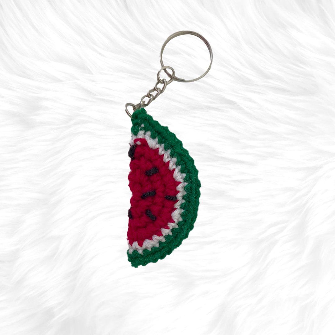 Crochet Watermelon Keychain